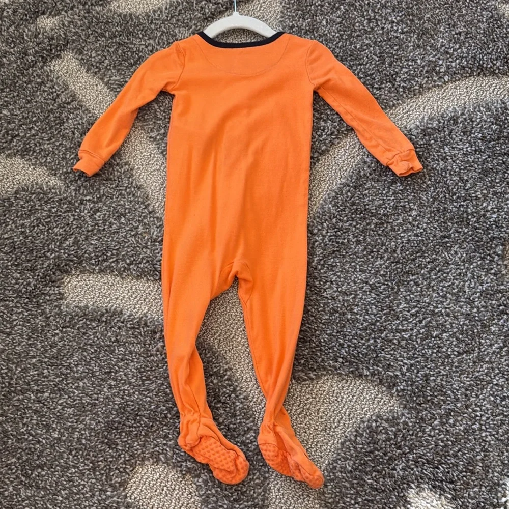 The Childrens Place Baby Boy Fall Football Halloween Footed Pajamas Lot 2 Pack